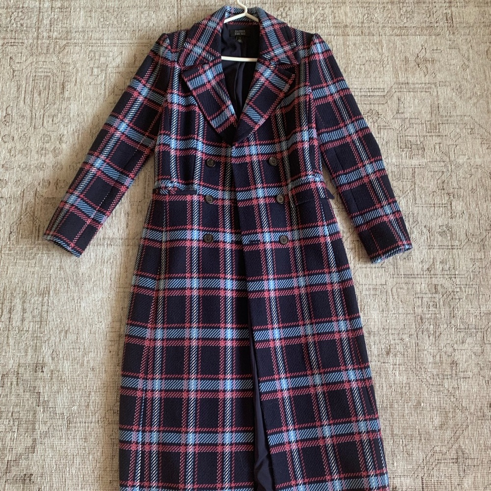 Halogen x Atlantic Pacific plaid coat